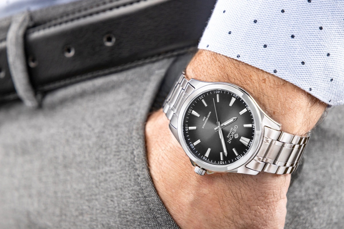 Zegarek Męski Giewont Elegance Sapphire Srebrno Czarny GW5160-B2 - Зображення 3