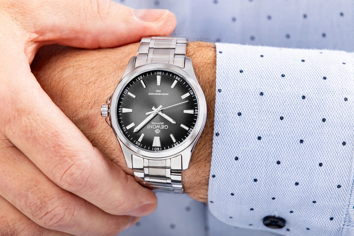 Zegarek Męski Giewont Elegance Sapphire Srebrno Czarny GW5160-B2 - Зображення 4