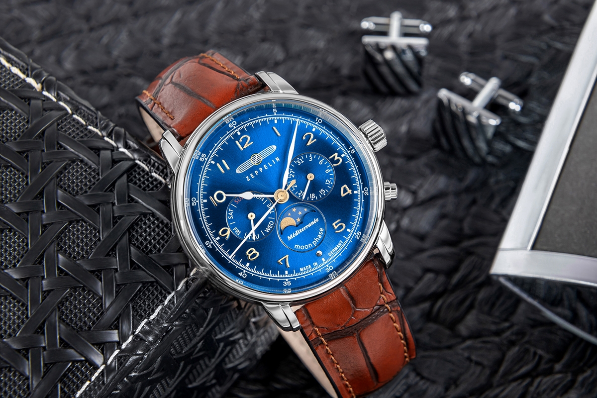 Zegarek Męski ZEPPELIN Mediterranee Moonphase 9636-3 + BOX - Зображення 5