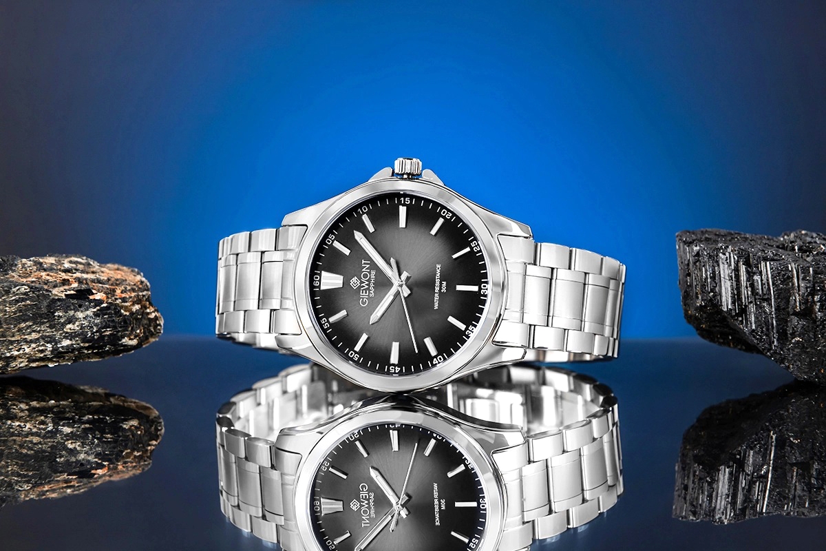 Zegarek Męski Giewont Elegance Sapphire Srebrno Czarny GW5160-B2 - Зображення 5