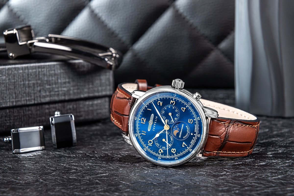 Zegarek Męski ZEPPELIN Mediterranee Moonphase 9636-3 + BOX - Зображення 6