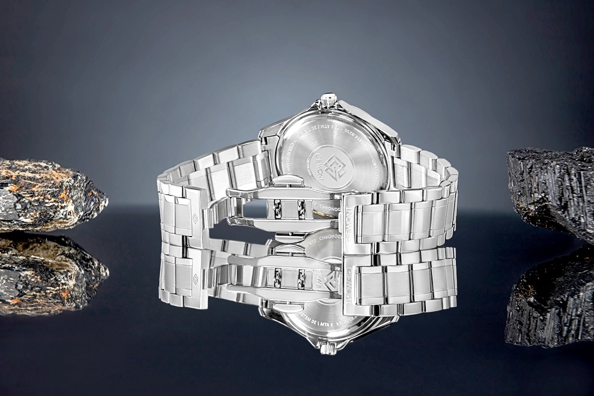 Zegarek Męski Giewont Elegance Sapphire Srebrno Czarny GW5160-B2 - Зображення 6